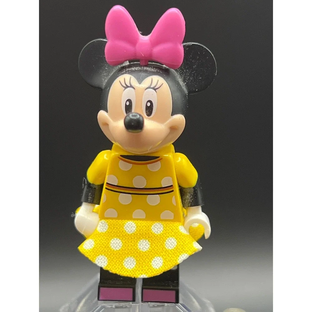 LEGO Disney Minnie Mouse Minifigure Yellow Polka Dot Dress Pink Bow Dis056